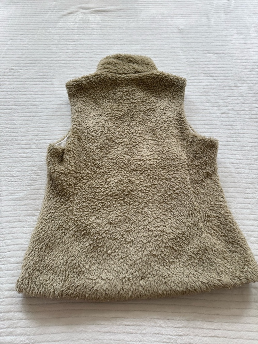 Patagonia Beige Taupe Sherpa Fleece Vest with Zip - Picture 11 of 11